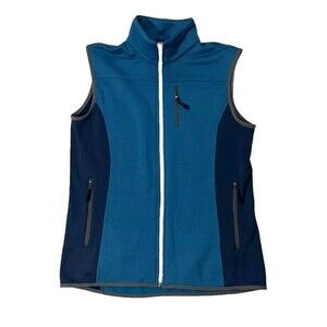 Narragansett Traders Vest Women Size L Blue Casual Full Zip with Pockets Outdoor